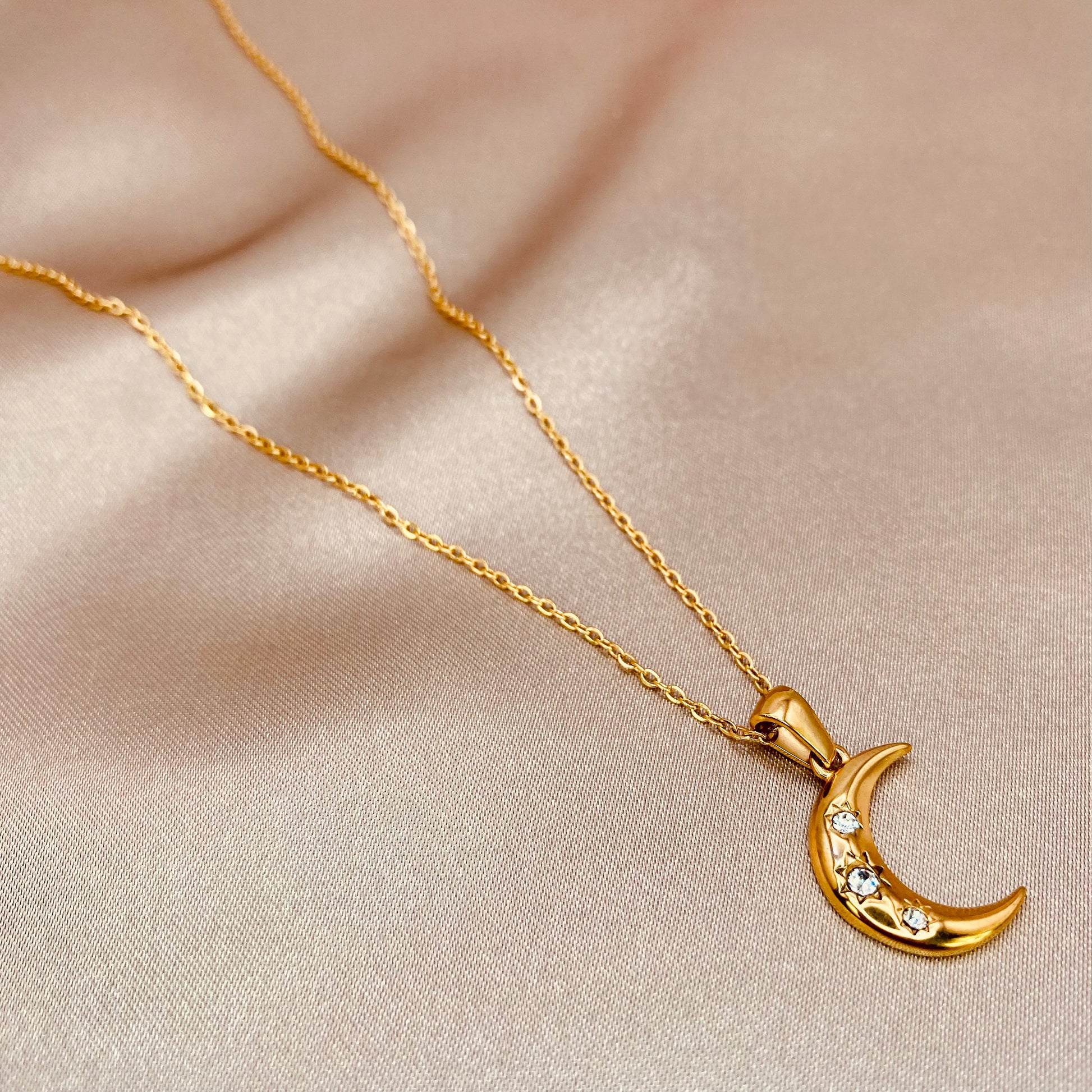 Midnight Moon Necklace - Luzy JewelryNecklacesLuzy Jewelrycubic zirconiafine jewelrygold1