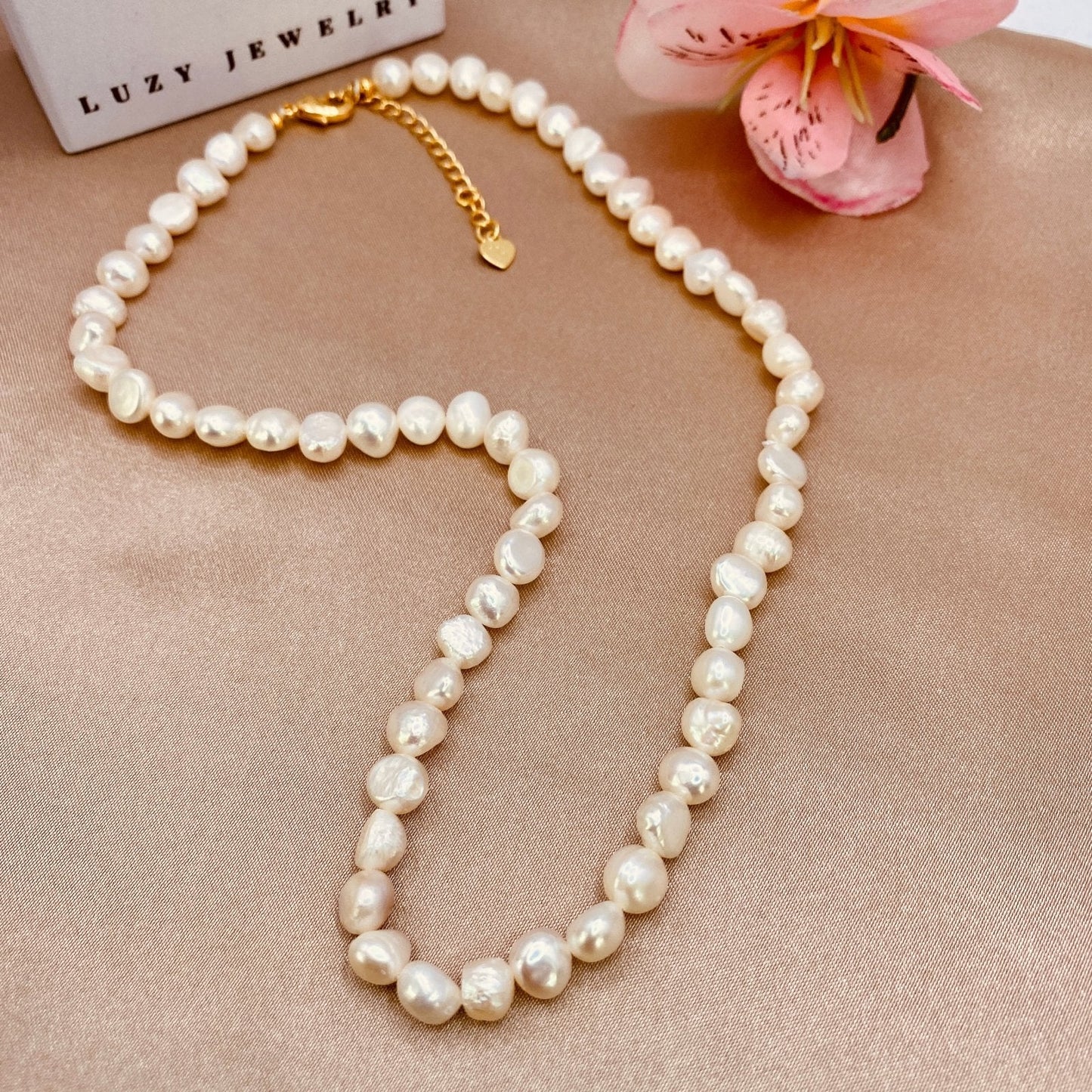 Cultured Pearls Necklace - Luzy JewelryNecklacesLuzy JewelryCultured Pearls Necklace - Luzy JewelryNecklacesLuzy Jewelrycultured_pearls_necklace_with_14k_gold_vermeil_on_925_sterling_silver925 sterling Silvercultured pearlsfine jewelry5925 sterling Silvercultured pearlsfine jewelry5