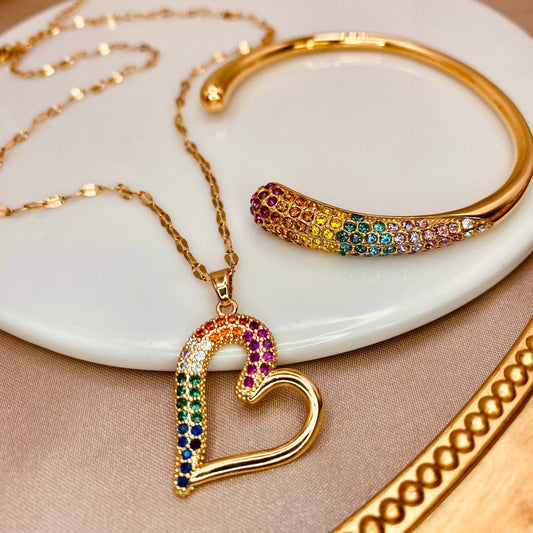 Vivid Set - Luzy JewelryBracelet, necklaceLuzy JewelryVivid Set - Luzy JewelryBracelet, necklaceLuzy JewelryVivid Set18kbraceletcubic zirconia218kcubic zirconiaheart2