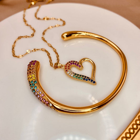 Vivid Set - Luzy JewelryBracelet, necklaceLuzy JewelryVivid Set - Luzy JewelryBracelet, necklaceLuzy JewelryVivid Set18kbraceletcubic zirconia118kcubic zirconiaheart1